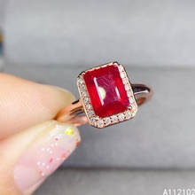KJJEAXCMY fine jewelry S925 sterling silver inlaid natural ruby new girl exquisite adjustable ring support test Chinese style 2024 - buy cheap