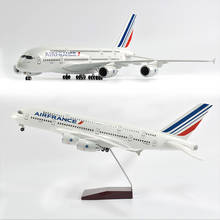 JASON TUTU 1/160 Scale 46CM Air France Airbus a380 Plane Model Airplane Model Aircraft with Light & Wheel Diecast Plastic Resin 2024 - buy cheap