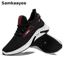 Size 39-44 Mens Vulcanize Shoes Spring Autumn Male Mesh Sneakers Lace-Up Letter Print Solid Breathable Lightweight Zapatos S23 2024 - buy cheap
