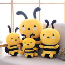 high simulation Cartoon Bee Animal Plush Stuffed Huggable Doll Pillow Cushion Bedtime Kids Appease Toy For Children Kids Gifts 2024 - buy cheap