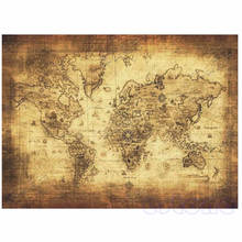 2020 nuevo gran estilo Vintage Retro papel Poster globo Mapa del viejo mundo regalos 71x51cm 2024 - compra barato