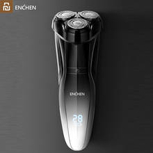 Enchen gentleman 5S inteligente barbeador elétrico navalha homem lavável ipx7 tipo-c usb recarregável esm proteção barbear barba máquina 2024 - compre barato