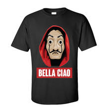 O-Neck Bella Ciao Pure Cotton T Shirt Men La casa de Papel T-shirts Short Sleeve Tees Hot Sale Geek Tops TShirt Drop Shipping 2024 - buy cheap