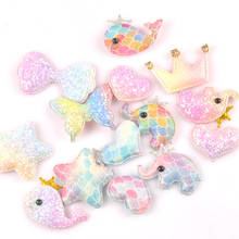 5pcs Animal Patches Shiny Fabric Glitter Appliques For Craft Clothes DIY Hair Clips Clothes Stickers Hairpin Decorations c2406 2024 - buy cheap