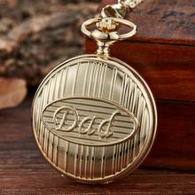 The Greatest DAD Pocket Watch Father's Day I LOVE YOU DAD Quartz Fob Watch to Daddy Birthday Present Men FOB Chain Pendant Clock 2024 - buy cheap