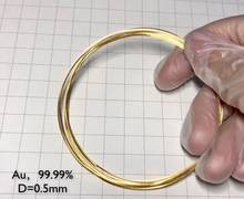 Muestra de elemento de alambre Au dorado D 0,5mm 99.99%, tabla periódica pura 2024 - compra barato