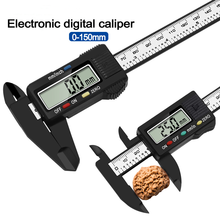 Calibrador Vernier Digital de 0-150mm, tarjeta con regla LCD, Altímetro electrónico de fibra de carbono, micrómetro, medidores, herramienta de medición, 6 pulgadas, nuevo 2024 - compra barato