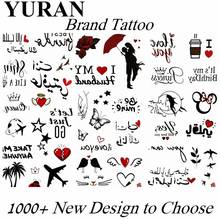 Small Inspired Words Fonts Temporary Tattoos Fake Sticker For Kids Children Waterproof Tattoo Body Art Arm Tatoos Paper Clavicle 2024 - buy cheap