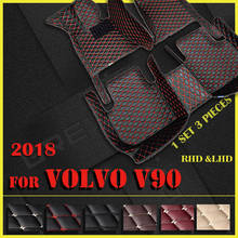 Alfombrillas de coche para VOLVO V90 2018, almohadillas personalizadas para los pies, cubierta de alfombra para automóvil 2024 - compra barato