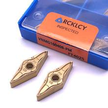 10pcs RCKLCY Carbide tool VNMG160408 PM FT4025 high quality external metal CNC Continuous cutting Carbide inserts For steel 2024 - buy cheap