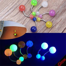 7pcs/lot Glow In The Dark Belly Ring Women's Fashion Navel Bars Rings Punk Body Piercing Ombligo Body Jewelry Mixed Color 2024 - buy cheap