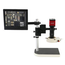 13MP Industrial Digital HDMI VGA Video Microscope Camera + 100X C Mount Lens + 56 LED Ring Light + Stand Holder + 8" LCD Monitor 2024 - buy cheap