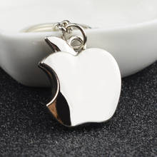 Novelty Souvenir Metal Apple Shape Keychain Creative Charms Holders Gift Backpack Car Accessories Couple Key Ring Trinket 2024 - buy cheap