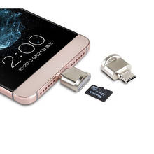 Mini Type-C USB 3,1 устройство для чтения карт памяти Micro SD TF OTG адаптер для телефона Macbook 2024 - купить недорого