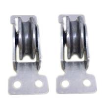 Hot 2Pcs Stainless Steel 1.3 Inch Double Bearing Pulley Heavy Duty Sliding Door Wheel Mobile Sliding Door Pulley 2024 - buy cheap