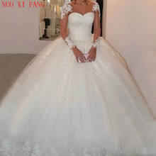 Vestidos De Noiva 2020 свадебное платье с длинными рукавами на заказ бальные платья de mariage скромное красивое платье Свадебные платья 2024 - купить недорого