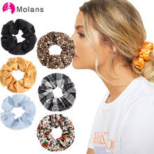 Molans Chiffon Hair Scrunchies Solid Color Hair Ponytail Holder Scrunchy Ring Head Rope Elastic Hair Ties for Girl Accessories 2024 - buy cheap