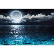 100% quadrado completo/broca redonda 5d diy pintura de diamante "lua mar paisagem" bordado de diamante ponto cruz decoração 3d 2024 - compre barato