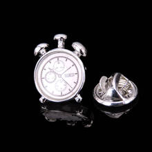 High quality alarm clock Brooch new fashion jewelry men's and women's wedding shirt clothing suit LAPEL BADGE PIN gift 2024 - buy cheap