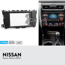 Двойная Din Автомобильная радиопанель Fascia Для Nissan Teana,Altima 2012 + комплект для установки приборной панели, лицевая панель, Безель, адаптер 2024 - купить недорого