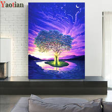 Abstract goddess tree landscape diamond Paintings Wall Art, diamond embroidery Wall Picture for Living Room Decor Wall Cuadros 2024 - buy cheap