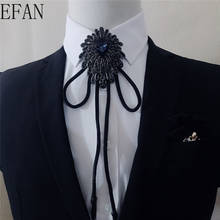 Gravata bolo feminina britânica, gravata personalidade artesanal para casamento, festa de cristal, gravata em strass 2024 - compre barato