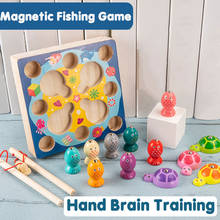 Children Wooden Toys Magnetic Games Fishing Toys Game Kids 3d Fish Baby Kids Educational Toys Outdoor Funny Boys Girl Gifts 2024 - buy cheap