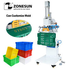 ZONESUN ZS-819SK 100*150mm Pneumatic Automatic Plastic box LOGO Creasing machine LOGO stamper Hot foil words stamping machine 2024 - buy cheap