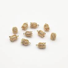 New arrival! 15x9mm 30Pcs Plating Real gold tulip Connector for Earring DIY Making, Jewelry Accessories Findings & Component 2024 - buy cheap
