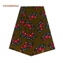 Batik africano 100% algodão respirável tecido com estampa veritável cera ancara verde dot tecido 24fs1104 2024 - compre barato
