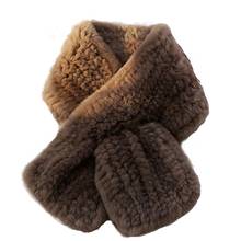 90X15cm length women's real rabbit fur scarf 2019 brand new winter girl natural rabbit fur scarves 2024 - buy cheap