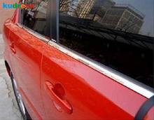 Cubierta de ventana inferior de acero inoxidable para coche, tira decorativa para Hyundai Verna Solaris 2010, 2011, 2012, 4 piezas 2024 - compra barato