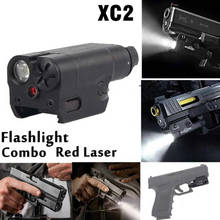 Airsoft Flashlight LaserLight XC2 Tactical LED Compact Pistol Flashlight Combo Red Dot Laser MINI White Light 200 Tactical Laser 2024 - buy cheap