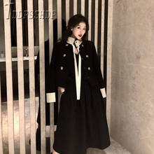 2019 Autumn Winter Women Sets Korean Retro Coat And Skirt Female Sets 2024 - buy cheap