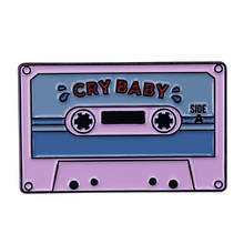 Cry baby-cinta musical esmaltada, pin harryy styles, letras de canciones, insignia de memoria retro de los 80, accesorios para camisas y vaqueros 2024 - compra barato