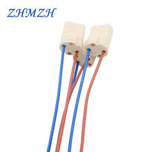 ZHMZH 3pcs/lot Ceramic Lamp Holder 20cm With Wire 110-240V Light Socket Lighting Accessories DIY For G9 Halogen Lamp Bead 2024 - buy cheap