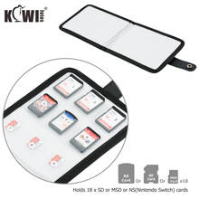 Kiwi bolsa de armazenamento para cartão de memória, portátil, estojo para 18 sd, tf ou ns (nintendo switch), cartões para câmera dslr sem espelho 2024 - compre barato