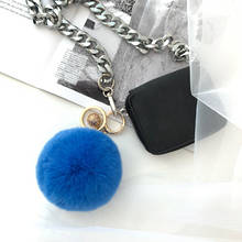 Key-Chain Jewelry Trinket Pompons Real Rex Rabbit Fur Ball Women Fashion Bag-Hang Pendant 13-Colors 2024 - buy cheap