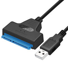 Cabo adaptador sata 3 para usb, cabo conversor de disco rígido com indicador led 2024 - compre barato