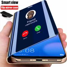 Mirror Flip Case For Xiaomi Redmi Note 10 9 8 7 K20 Pro 10s 9s 9T 8T 9A 9C 8A Mi 11 10T Note 10 Pro Lite Poco M3 X3 Phone Cover 2024 - купить недорого