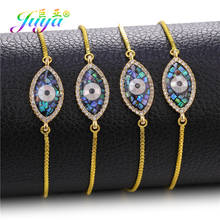 Juya Chains Supplies Luxury Shell Greek Evil Eye Bracelets For Women Hamsa Fatima Hand Charm Bracelets Turish Jewelry Wholesale 2024 - buy cheap