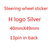 1 pçs prata 3d h logotipo do carro auto volante logotipo emblema emblema adesivos decalques acessórios do carro stylin alta qualidade 2024 - compre barato