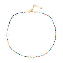 Go2boho New Designer Rainbow Freshwater Real Natural Pearl Miyuki Seed Beads Necklace Boho Women Femme Jewelry 2020 Necklaces 2024 - купить недорого