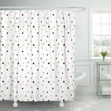 Abstract Polka Dots Pattern on Mini Circle Grungy Brush Shower Curtain Waterproof Polyester 72 x 78 inches Set with Hooks 2024 - buy cheap