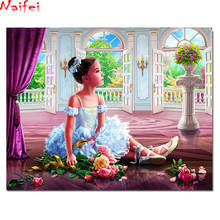 Full Square Round Drill 5D DIY Diamond Painting Ballet pretty girl 3D Embroidery Cross Stitch Rhinestone Mosaic Decoration 2024 - buy cheap