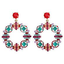 4Colors Multicolor Rhinestone Crystal Dangle Earrings For Women Fashion Jewelry Bohemian Statement Earrings Accessories 2024 - buy cheap