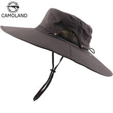CAMOLAND Waterproof Boonie Hat Women Men Summer Sun Hat High Quality Beach Caps For Unisex Outdoor Hiking Fishing Bucket Hats 2024 - buy cheap