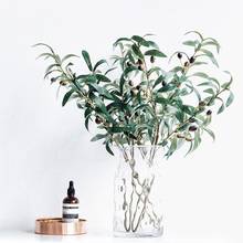 1Pc Home Decor Artificial Plants Artificial Olive Branch with Fruit Fake Plant Home Decoration Photo Props plantas artificiales 2024 - buy cheap