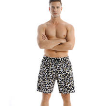 Bañador de leopardo para hombre, traje de baño para playa, pantalones cortos para correr, pantalones cortos deportivos para surfear, 2020 2024 - compra barato