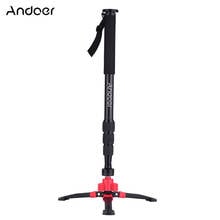 Andoer Portable Aluminum Alloy Monopod 4-Section Telescopic Photography Monopod with Monopod Stand Holder for DSLR Cameras 2024 - buy cheap